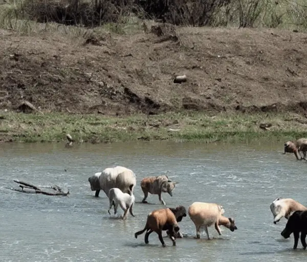 How Many Animals are Going Towards the River